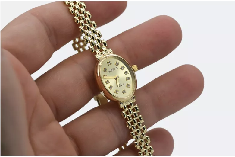 14 Karat Gelbgold Geneve Damen Uhr lw016y