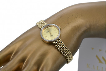 Reloj de Señora Geneve Regalo en Oro Amarillo de 14 Quilates lw101ydy