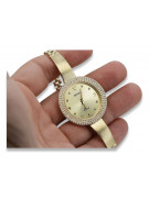 14k żółte złoto, Złoty cyferblat Geneve Lady Gift lw012y