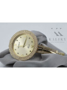 14k żółte złoto, Złoty cyferbla Geneve Lady Watch Gift lw021y