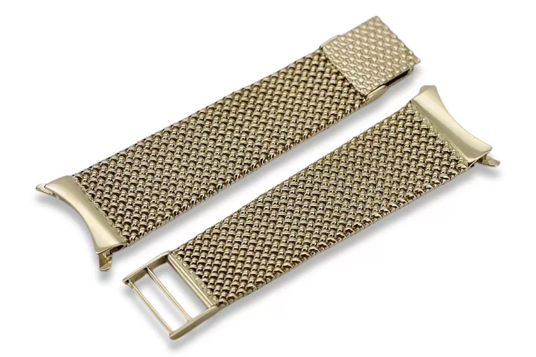 Pulsera de reloj Tissot Geneve de hombre en oro amarillo de 14k mbw014yo