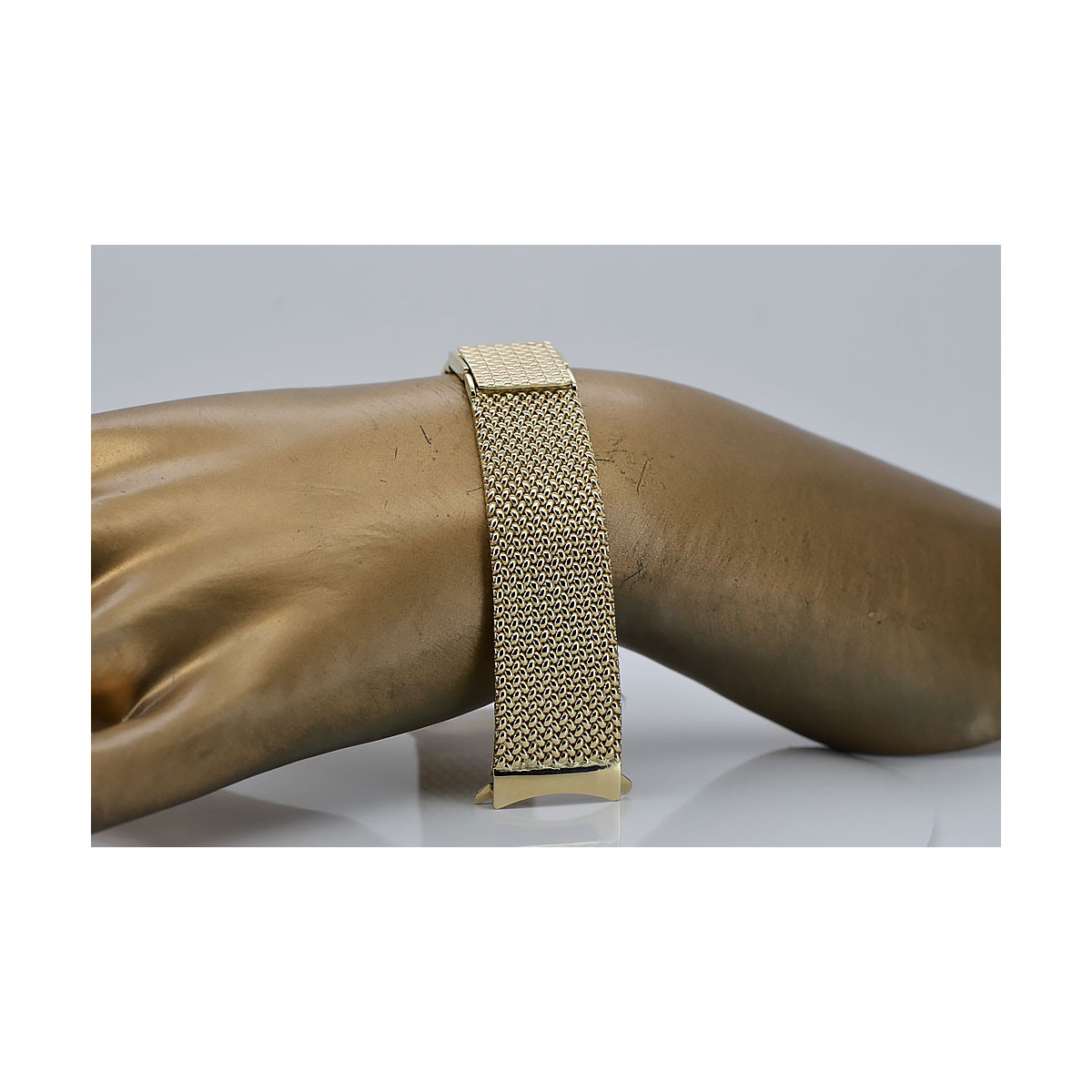 Pulsera de reloj Tissot Geneve de hombre en oro amarillo de 14k mbw014yo