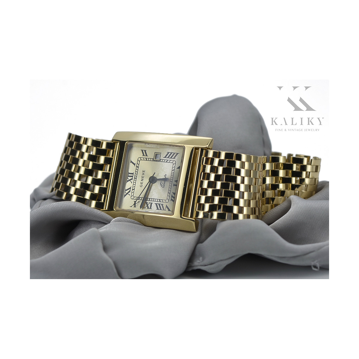 Gold men's watch Geneve ★ zlotychlopak.pl ★ Gold purity 585 333 Low Price!