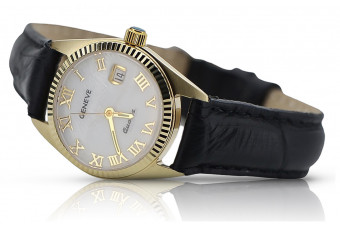 14K Yellow Gold Pearl Dial Watch lw020ydpr