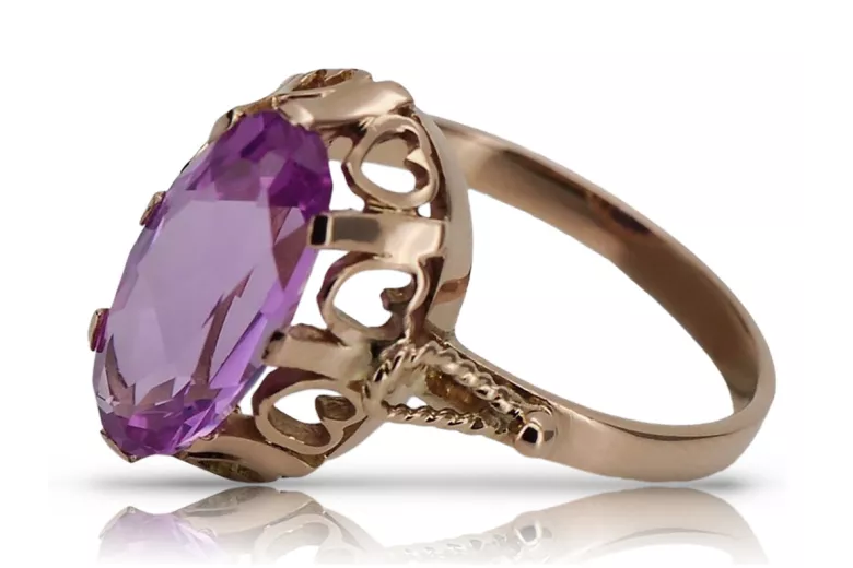 Rose soviétique russe 14k 585 or Alexandrite Ruby Emerald Sapphire Zircon ring vrc014