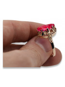 Russische sowjetische Rose 14 Karat 585 Gold Alexandrit Rubin Smaragd Saphir Zirkon Ring vrc014