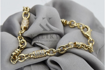 14K Yellow Gold Fantazy Zircon Chain Necklace cfc026y