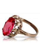 Russische sowjetische Rose 14 Karat 585 Gold Alexandrit Rubin Smaragd Saphir Zirkon Ring vrc084