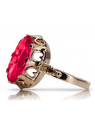 Russische sowjetische Rose 14 Karat 585 Gold Alexandrit Rubin Smaragd Saphir Zirkon Ring vrc084