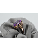 Russische sowjetische Rose 14 Karat 585 Gold Alexandrit Rubin Smaragd Saphir Zirkon Ring vrc084