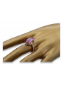 Russische sowjetische Rose 14 Karat 585 Gold Alexandrit Rubin Smaragd Saphir Zirkon Ring vrc084