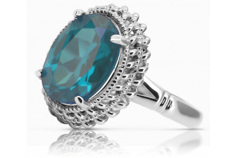 Russian Soviet rose 14k 585 gold Alexandrite Ruby Emerald Sapphire Zircon ring  vrc014