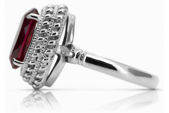 Sterling Silver 925 Ruby Statement Ring vrc068s