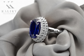 Sterling Silver 925 Sapphire Vintage Ring vrc068s