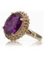 Rose soviétique russe 14k 585 or Alexandrite Ruby Emerald Sapphire Zircon ring vrc084