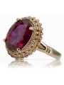 Russische sowjetische Rose 14 Karat 585 Gold Alexandrit Rubin Smaragd Saphir Zirkon Ring vrc084