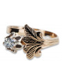 Russische sowjetische Rose 14 Karat 585 Gold Alexandrit Rubin Smaragd Saphir Zirkon Ring vrc014