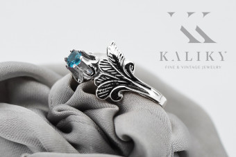 Bague en argent sterling 925, Aigue-marine et Pierre de Lune vrc169s