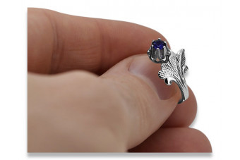 Sterling Silver 925 Sapphire Statement Ring vrc169s