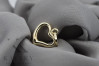 Colgante de corazón moderno en oro amarillo de 14k con 11 gemas. cpn060y