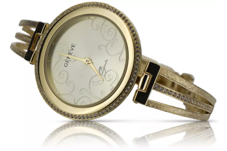 Reloj de damas de oro ★ zlotychlopak.pl ★ Pureza de oro 585 333 ¡Precio bajo!