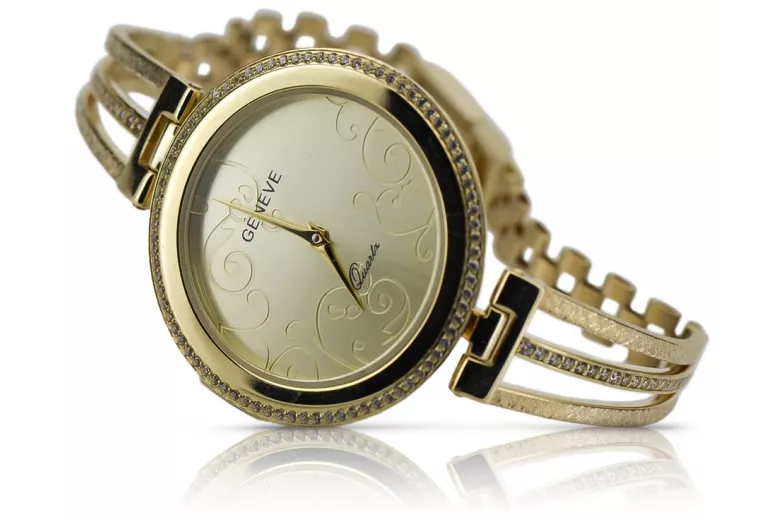 Reloj de damas de oro ★ zlotychlopak.pl ★ Pureza de oro 585 333 ¡Precio bajo!