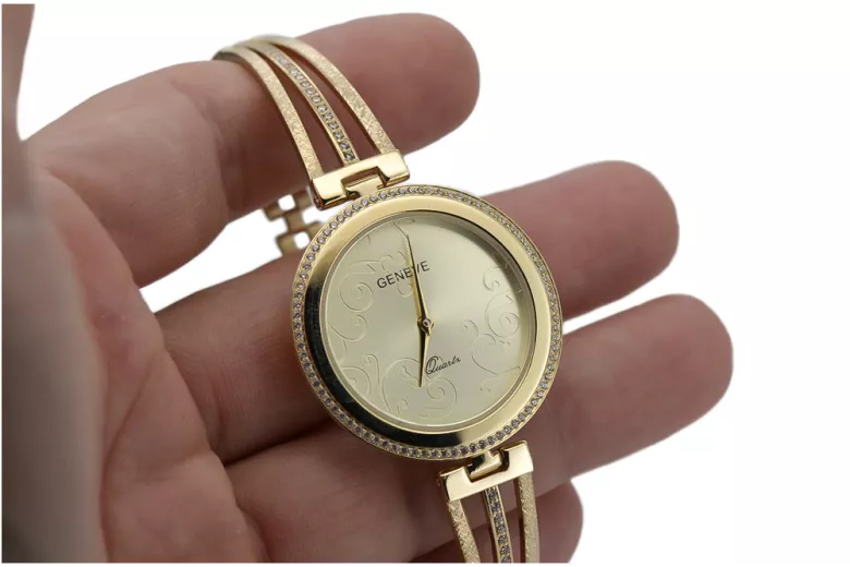 Reloj de damas de oro ★ zlotychlopak.pl ★ Pureza de oro 585 333 ¡Precio bajo!