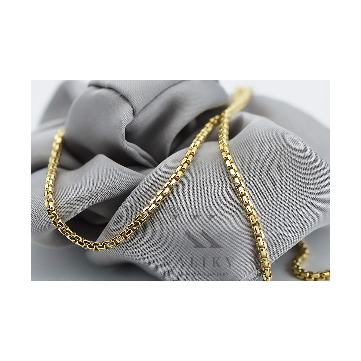 Neue Italienische Gelbgold 14 Karat Seilkette cc078y