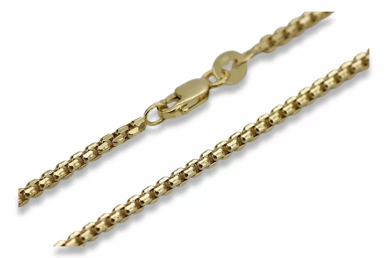 "14K Italian Yellow Gold Rope Chain Necklace" cc078y