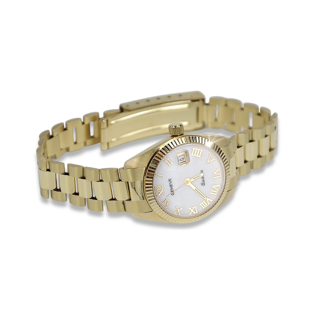 Reloj de oro para hombre Geneve ★ zlotychlopak.pl ★ Pureza de oro 585 333 Precio bajo!