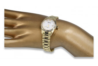 Gold men's watch Geneve ★ zlotychlopak.pl ★ Gold purity 585 333 Low Price!