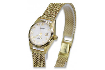 Sunshine Glow 14k Gold Geneve Watch with Pearl Dial lw020ydpr&lbw003y