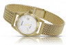 Goldene 14k 585 Damenarmbanduhr Geneve Uhr mit Perlmuttzifferblatt lw020ydpr&lbw003y