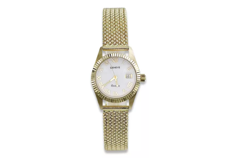 Reloj de oro para hombre Geneve ★ zlotychlopak.pl ★ Pureza de oro 585 333 Precio bajo!