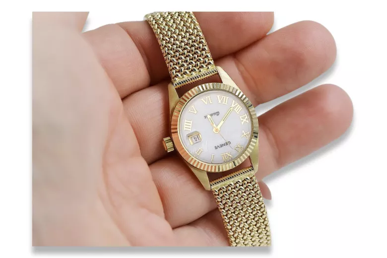 Reloj de oro para hombre Geneve ★ zlotychlopak.pl ★ Pureza de oro 585 333 Precio bajo!