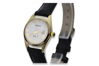 14 Karat Gelbgold, Perl Dame Genf Uhr lw020ydpr