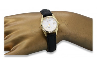 Gold men's watch Geneve ★ zlotychlopak.pl ★ Gold purity 585 333 Low Price!