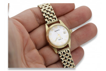 Златен мъжки часовник Geneve ★ zlotychlopak.pl ★ Gold чистота 585 333 Ниска цена!