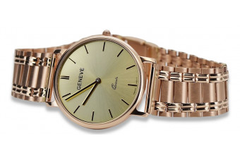 Вінтажний рожевий годинник з чоловічого золота 14k 585 Geneve Wristwatch mw004r&mbw009r