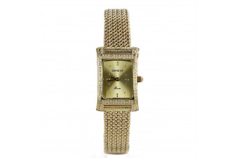 Montre de poignet pour femme en or jaune 14k 585 Geneve lw002y&lbw003y