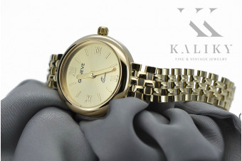 14K жълто злато дамски часовник Geneve Lady Gift lw011ydy