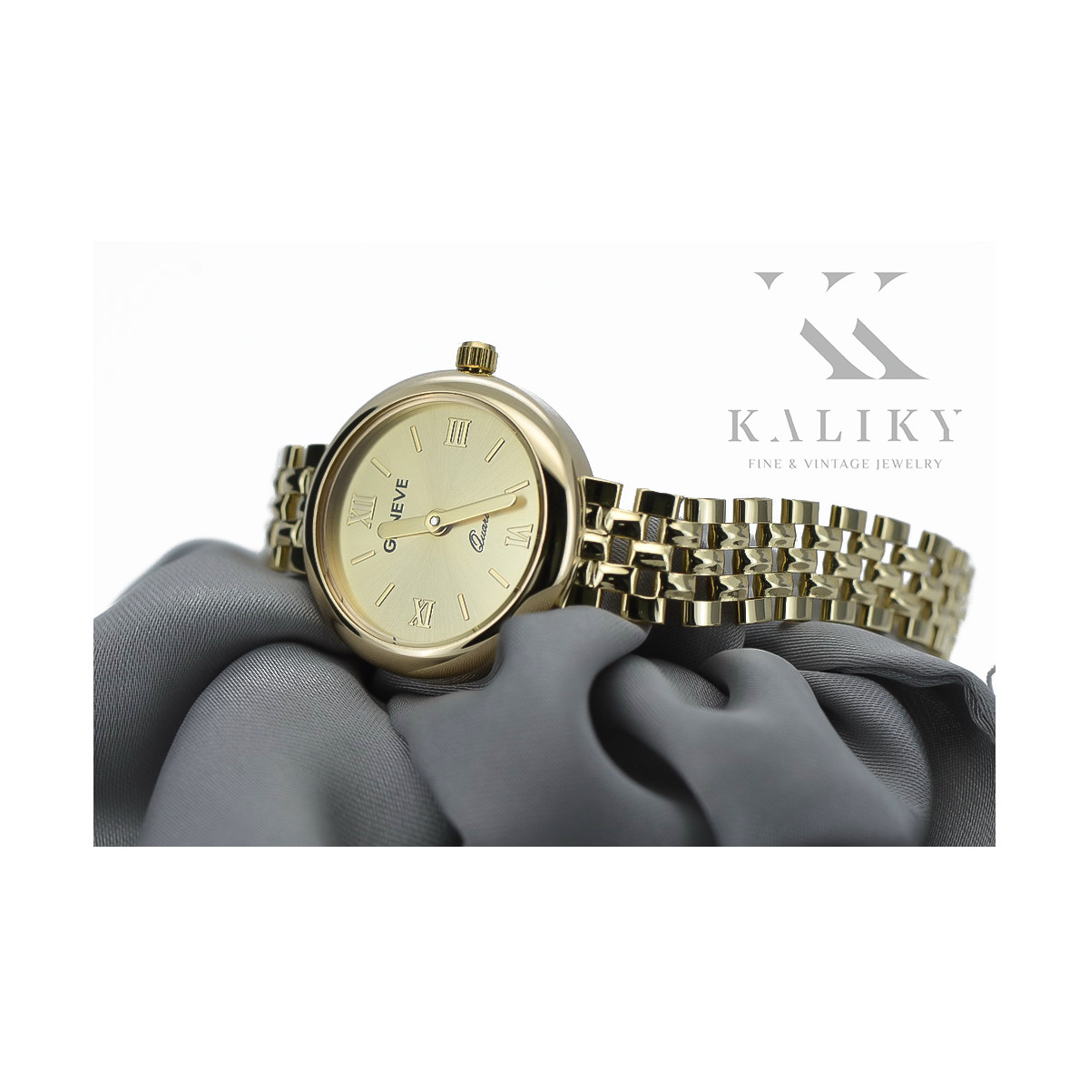 Reloj de Dama en Oro Amarillo de 14 Quilates, Geneve Lady Regalo lw011ydy