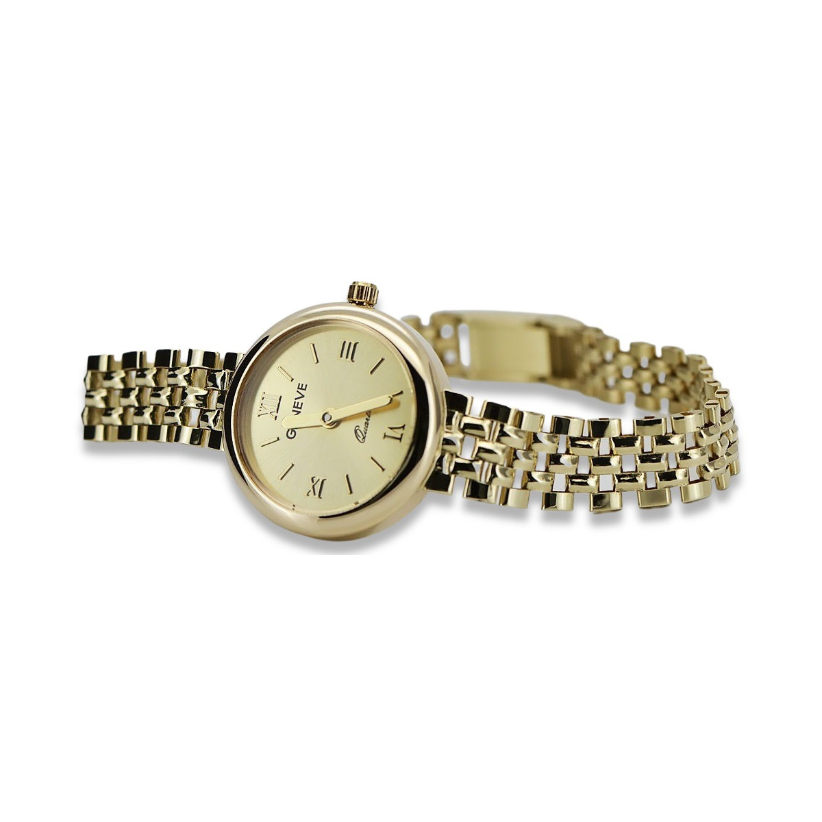 Reloj de Dama en Oro Amarillo de 14 Quilates, Geneve Lady Regalo lw011ydy