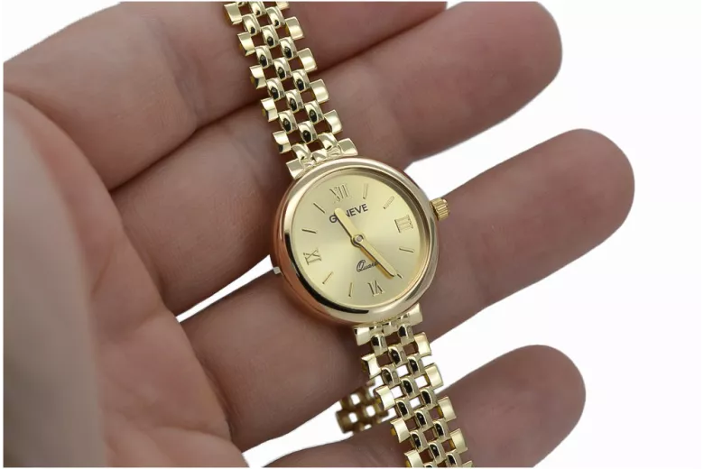 Reloj de Dama en Oro Amarillo de 14 Quilates, Geneve Lady Regalo lw011ydy