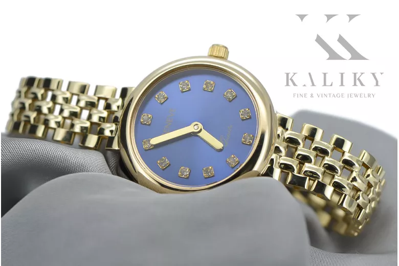 Reloj de dama en oro amarillo de 14 quilates, Geneve Lady Gift. lw011ydb