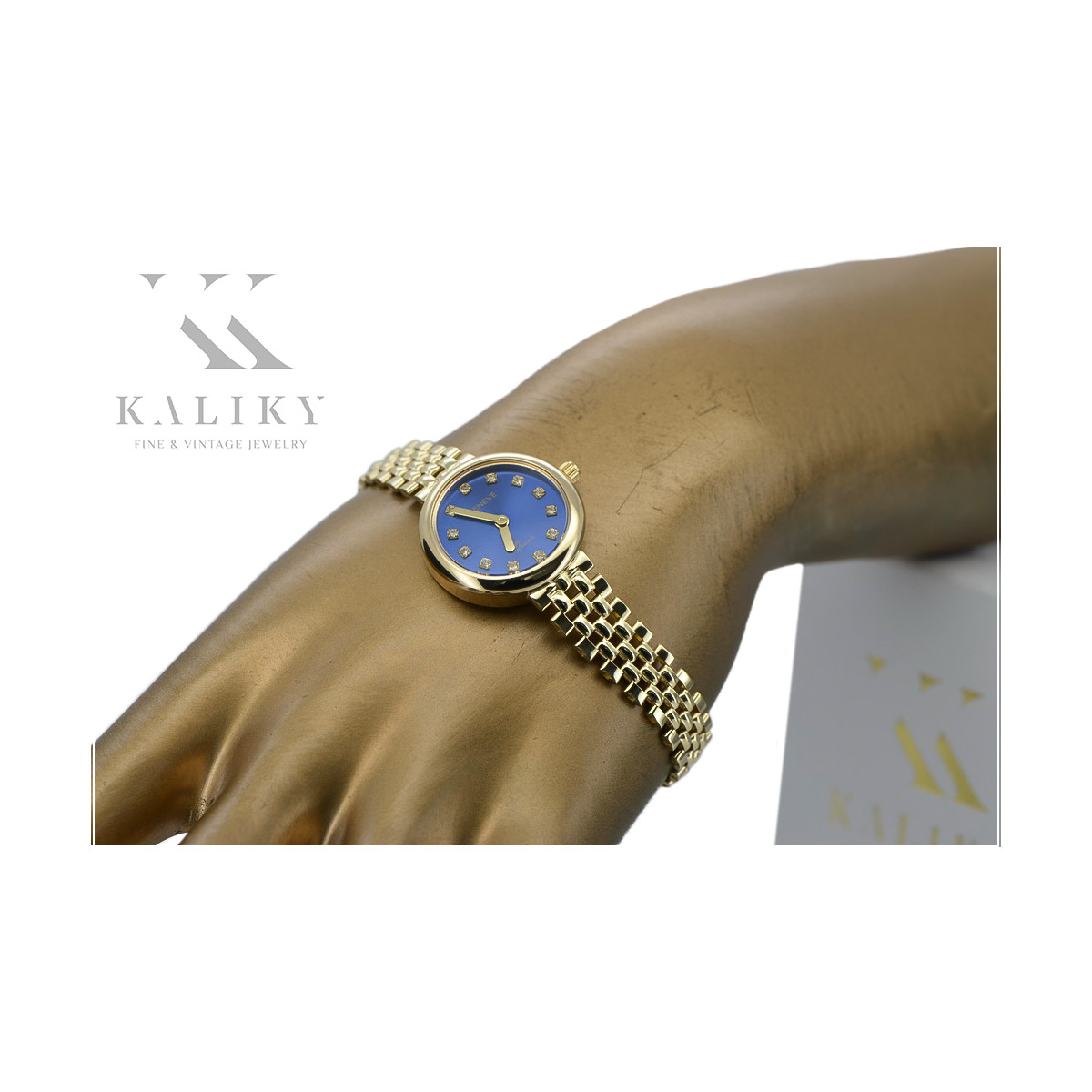 Reloj de dama en oro amarillo de 14 quilates, Geneve Lady Gift. lw011ydb