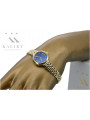 14 Karat Gelbgold, Blaue Geneve Damen Geschenkuhr lw011ydb