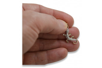 14 Karat Gelbgol Schöner Eidechsenanhänger cpc009y