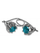 Sterling Silver 925 Aquamarine Drop Earrings vec062s