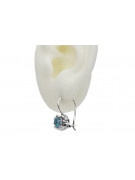 Sterling Silver 925 Aquamarine Drop Earrings vec062s